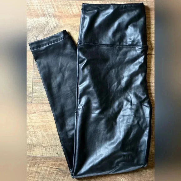 NWOT 90 Degree by Reflex High Waist Faux Leather Fleece Lined Leggings XL - Picture 6 of 6